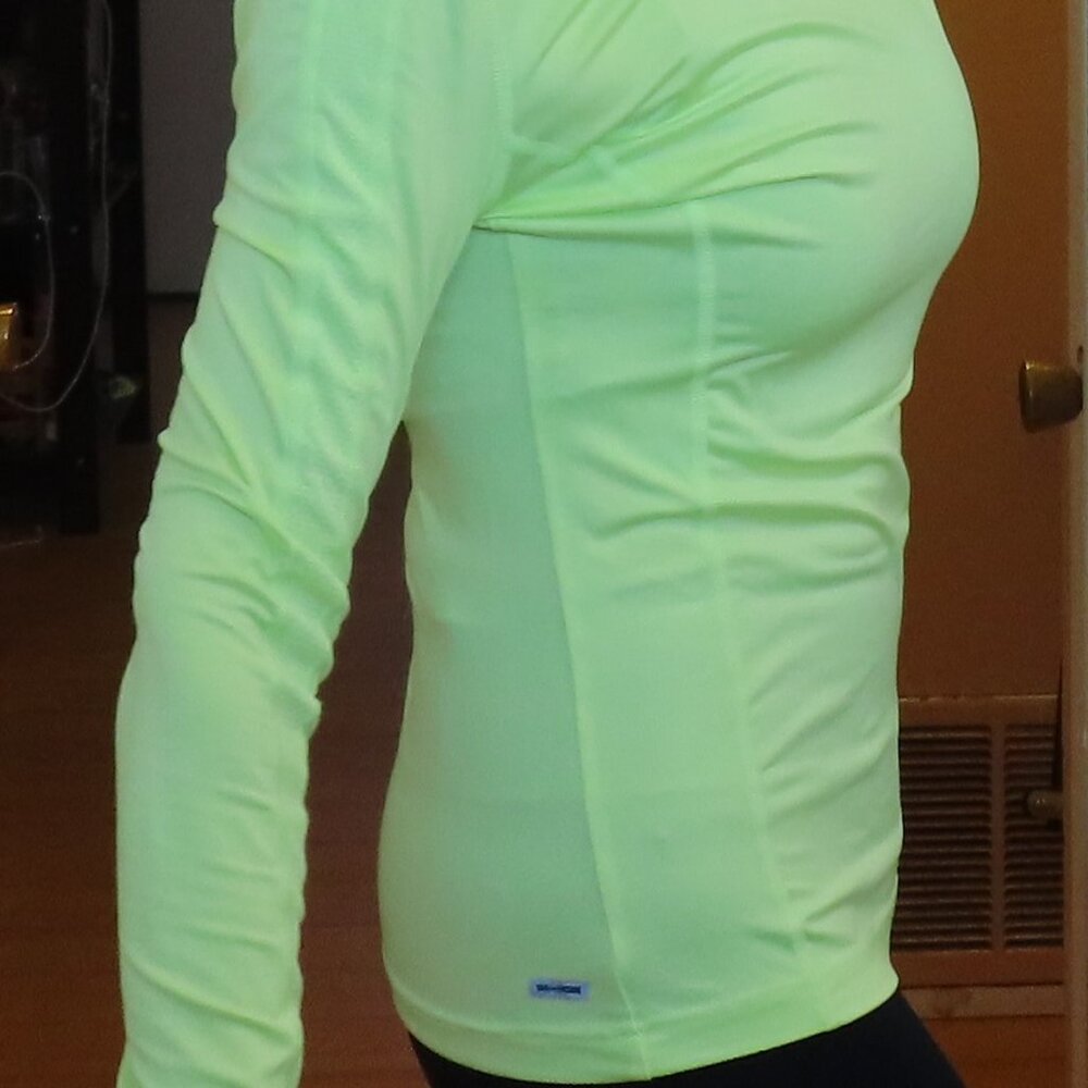 Danskin lemon yellow LS workout top, szie S